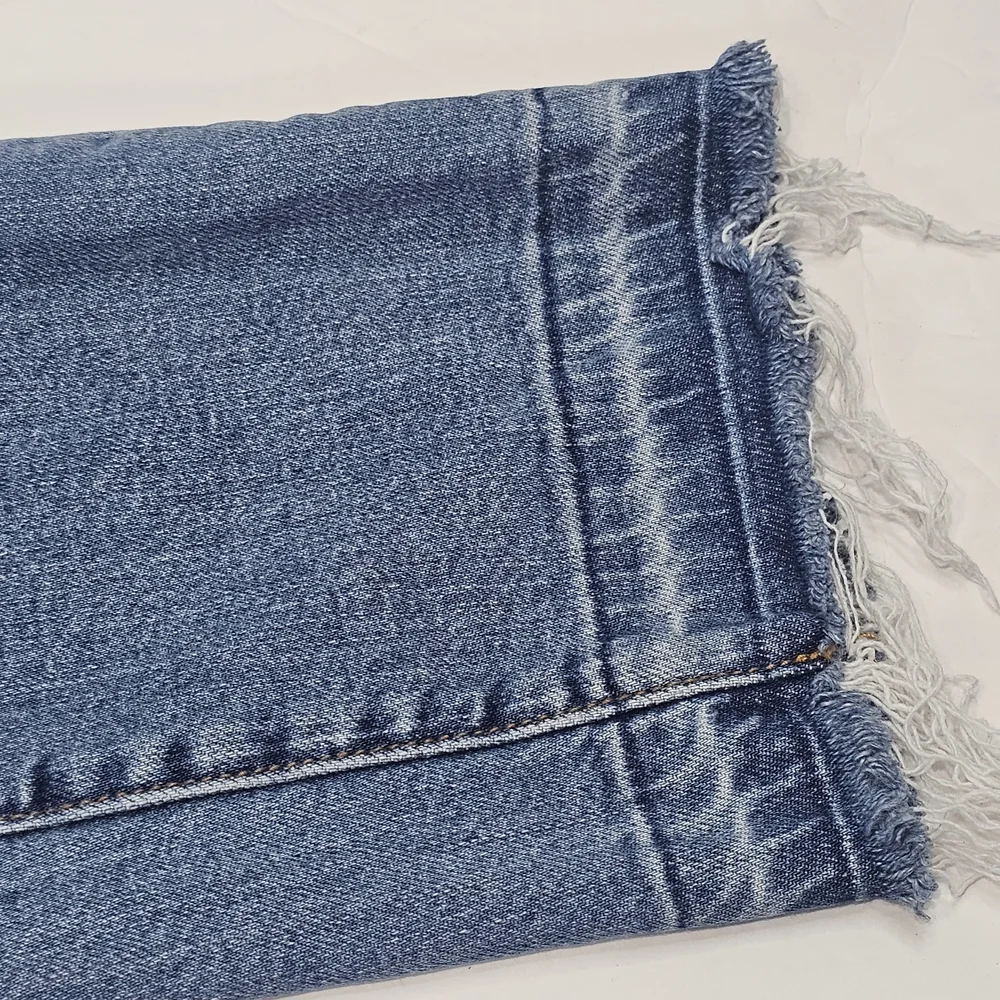 Anthropologie Pilcro & the Letterpress Blue Embroidered Slim Boyfriend Jeans 28 - Picture 14 of 14